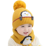 Mini Fashion™ - Niedliches Pinguin-Design - Kindermütze und -schal