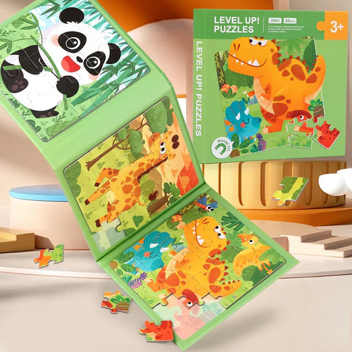 Magnetic Puzzle Book™ – Tierfreunde Spaß – Magnetisches Rätselbuch