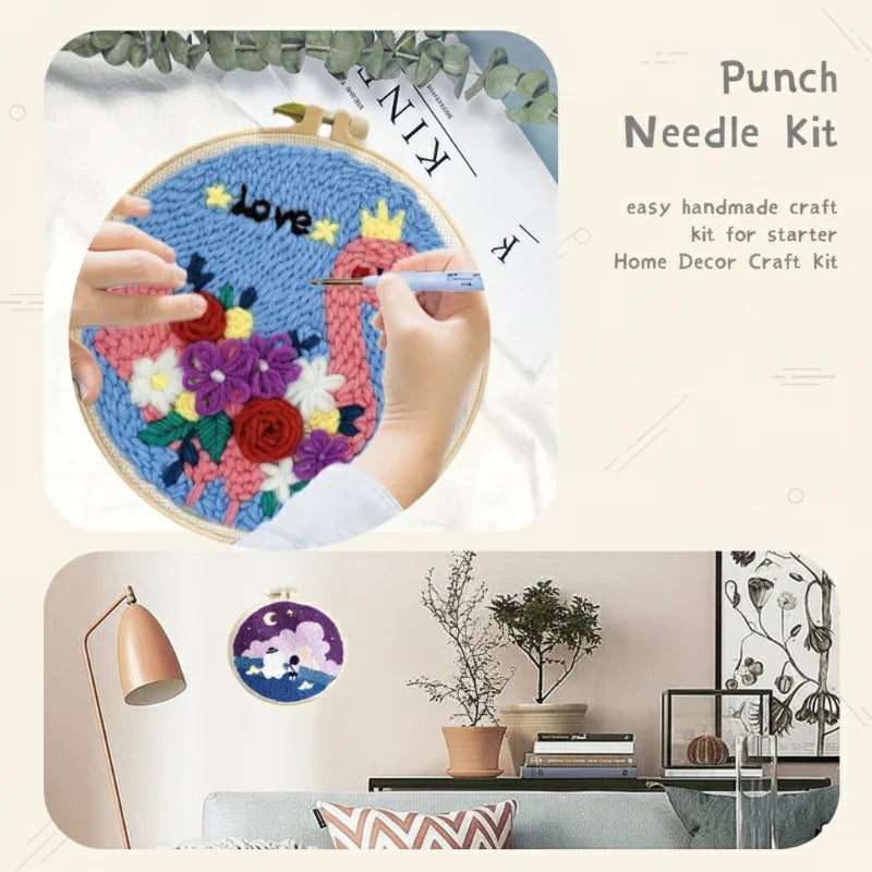 SoftLoop – Weich & Kreativ – DIY-Punch-Needle-Set für die Wohnraumdekoration