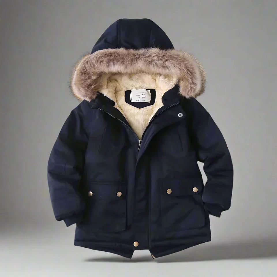 CozyTrend – Eleganter & warmer Parka-Wintermantel mit Pelzkragen