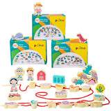 Lace & Thread™ – Stapeln & Einfädeln Spiel –  Auffädeln von Perlen