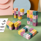 WoodCraft – Herausfordernd & Lehrreich – 3D-Holzbauklötze-Puzzle