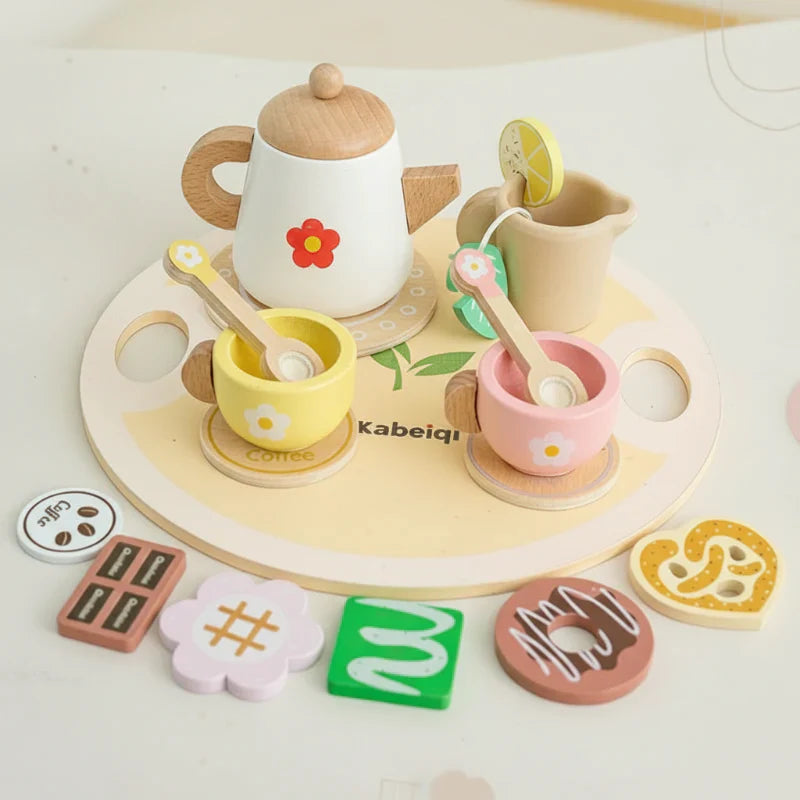 Woods – Einfach & charmant – Teeservice aus Holz für Kinder