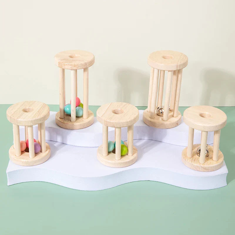 Music Rattle™ – Fröhlicher Rollenkäfig - Rasselspielzeug aus Holz