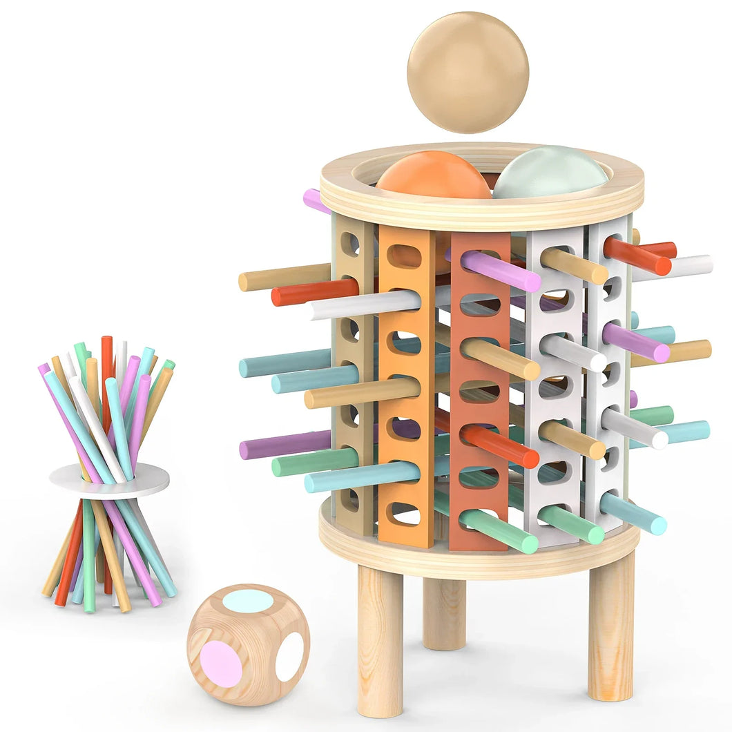 Balance Tower™ – Stapeln & Zählen – Hölzernes Denkspiel