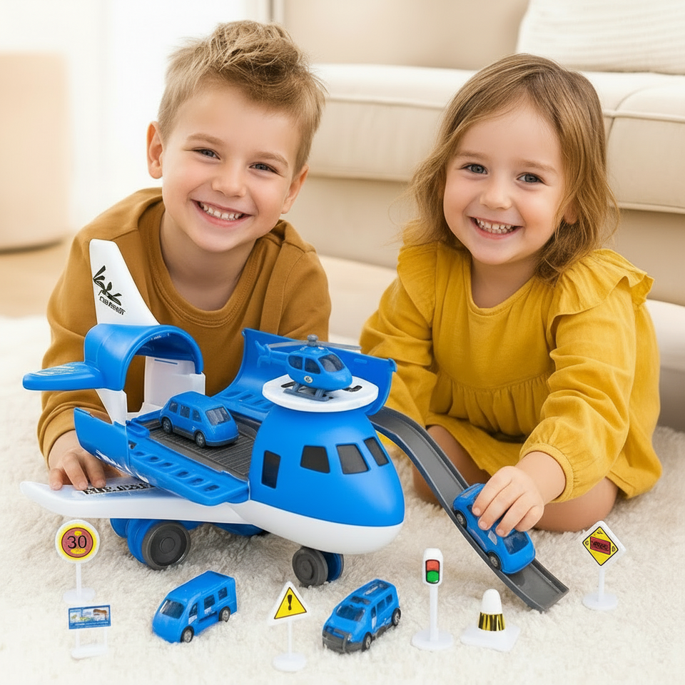 MiniAirBase – Interaktiv & Lehrreich – Flughafen-Spielset mit Fahrzeugen
