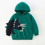 DinoStyle – Warm & atmungsaktiv – Hoodie mit Triceratops-Print