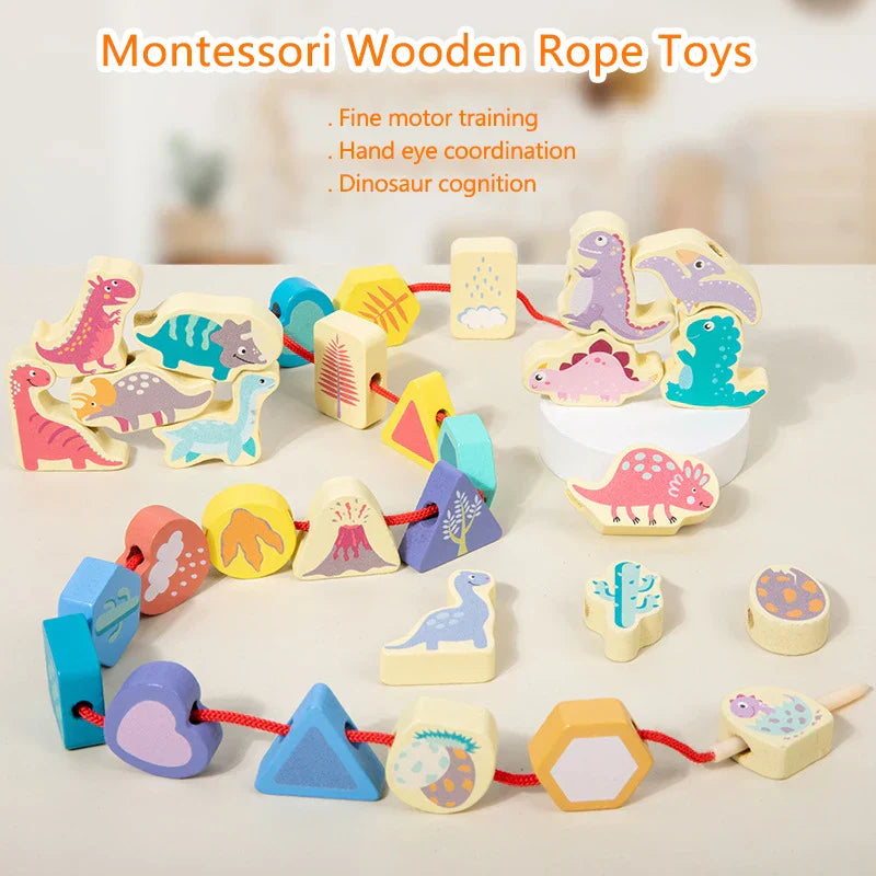 Lace & Thread™ – Stapeln & Einfädeln Spiel –  Auffädeln von Perlen