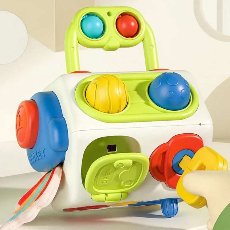 BusyCube – Clever & Verspielt – Montessori Fidget Würfel 10-in-1