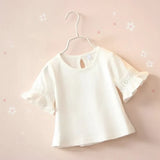 Girls Trumpet Sleeve Top – Elegant & Komfort – Spitzenärmel