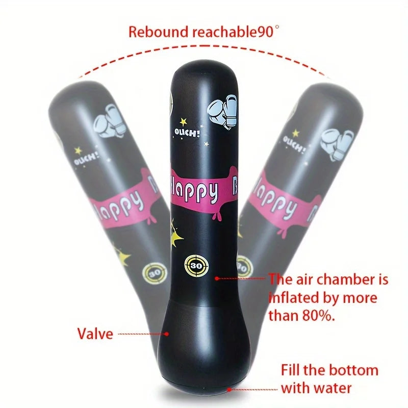 BopBag – Spaß & Aktivität – Aufblasbarer Boxsack mit Handschuhen