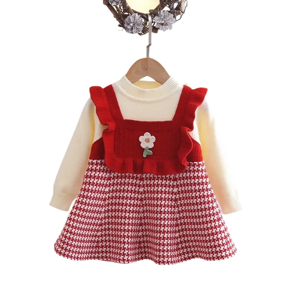 Mini Fashion™ - Niedlicher Look - Langärmeliges Kleid