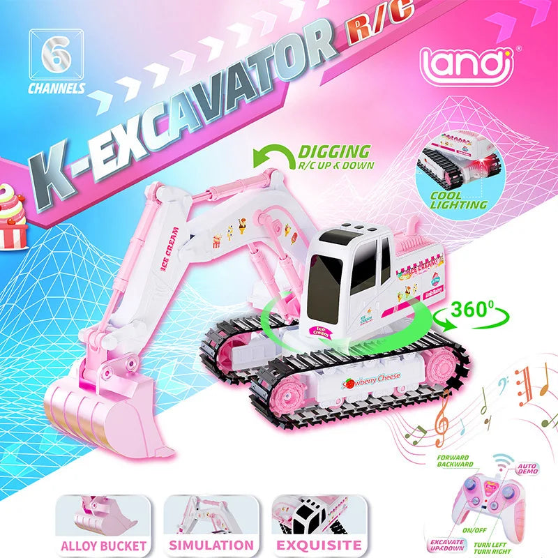 Pink Power Digger™ – Baggerparty für Mädchen - RC-Bagger
