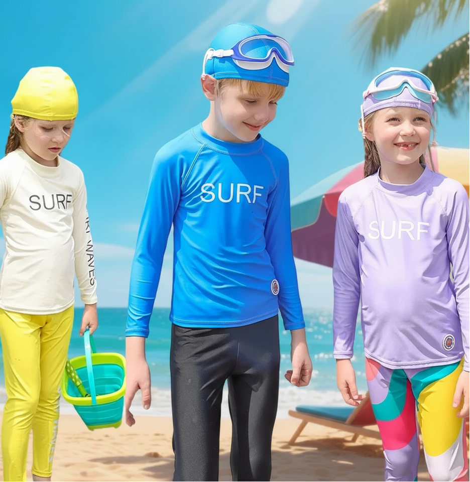 SunShield – Schützend & Flexibel – Langärmliges Surfshirt für Kinder mit UPF 50+