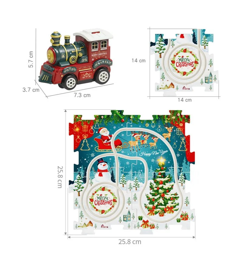 DIY Xmas Train Track™ - Bauen Sie Ihr eigenes Weihnachtswunderland - Weihnachtszug-Puzzle