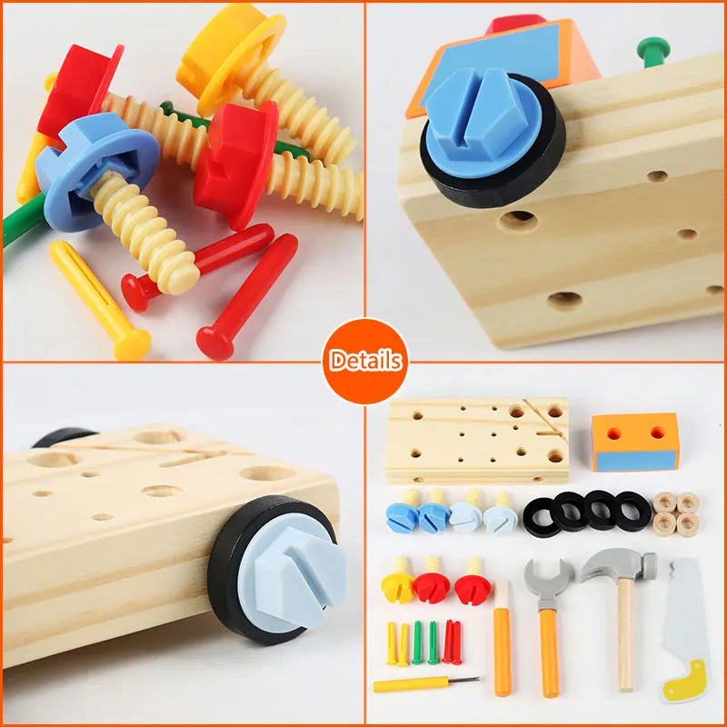 Woods™ - Drehen & Lernen - Montessori Auto Schraubbrett
