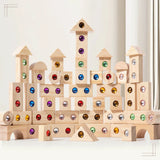Rainbow Gem Stacking Blocks – Kreativ & lehrreich – Stapelblock-Set aus Holz