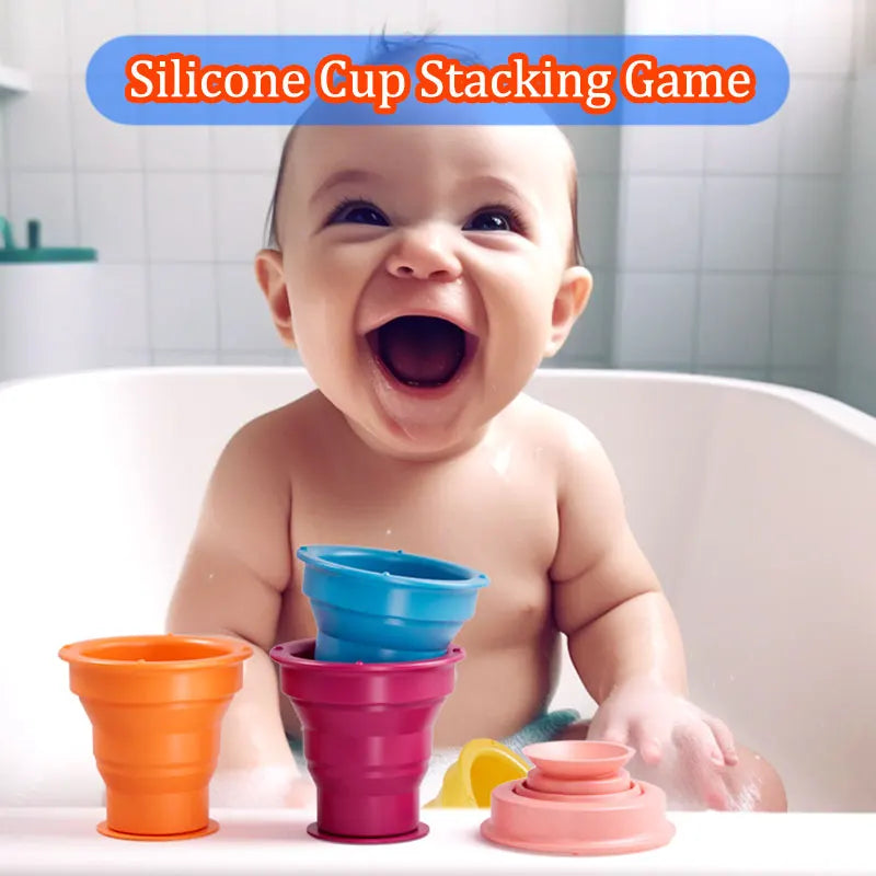 Rainbow Stacker Cups™ - Regenbogen Stapelspaß - Becher-Stapel-Spiel