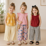 Sleeveless Tops & Pants – Weich & stilvoll – Sommer-Set für Kinder