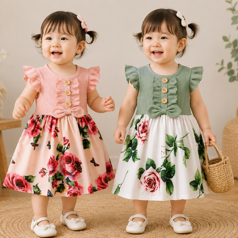 Garden Dress – Sommer & Frische – Blumenkleid für Mädchen