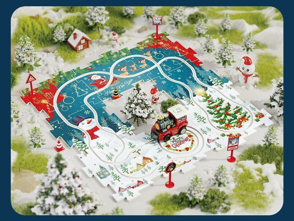 DIY Xmas Train Track™ - Bauen Sie Ihr eigenes Weihnachtswunderland - Weihnachtszug-Puzzle