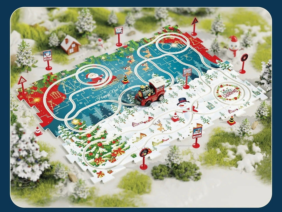 DIY Xmas Train Track™ - Bauen Sie Ihr eigenes Weihnachtswunderland - Weihnachtszug-Puzzle